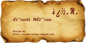 Ónodi Mózes névjegykártya